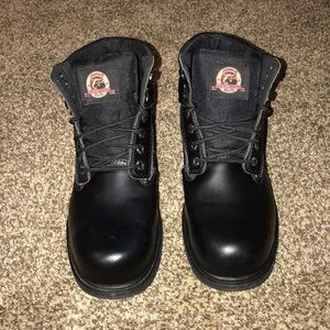 Black Steel Toe Boots